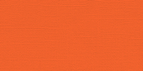 25 Pack - My Colors Canvas 80lb Cover Weight Cardstock 12"X12"-Mandarin - CV12-53308 - 699464197175
