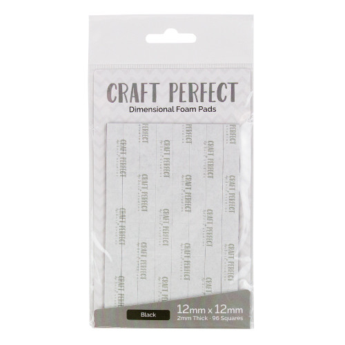 Craft Perfect Dimensional Foam Pads 12mmX12mm-Black - 9754E - 818569027549