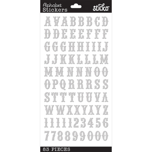 Sticko Alphabet Stickers-Carnival Silver - E5238162 - 015586793338