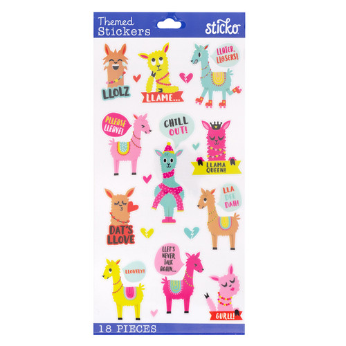 Sticko Themed Stickers-Sarcastic Llama - E5238705 - 015586856125