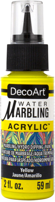 DecoArt Water Marbling Paint 2oz-Yellow - DWMP-08 - 766218137814