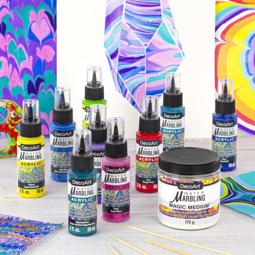 DecoArt Water Marbling Paint 2oz-Yellow DWMP-08