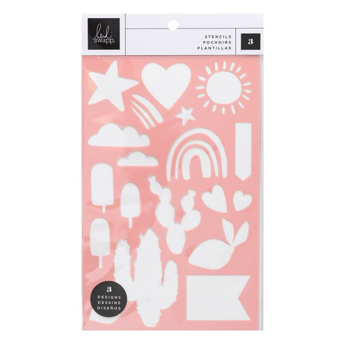Heidi Swapp Sun Chaser Stencils 3/Pkg- - HS315781 - 718813157810