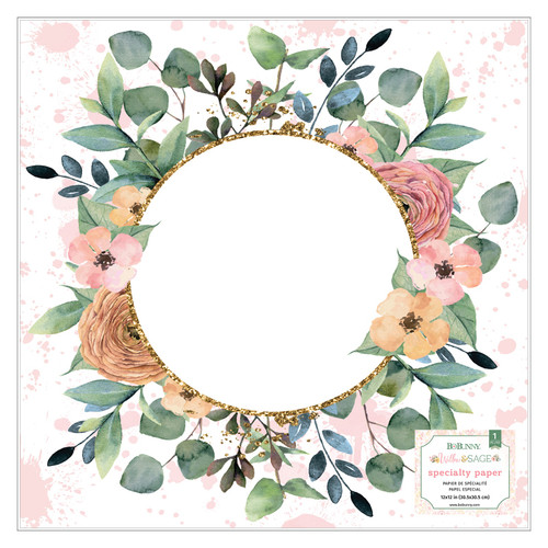 Willow & Sage Specialty Paper 12"X12"-Printed Acetate - 34013666 Willow & Sage Specialty Paper 12"X12"-Printed Acetate - 34013666