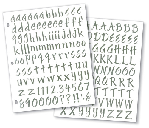 Sticko Alphabet Stickers-Silver Foil - SPSRO04P