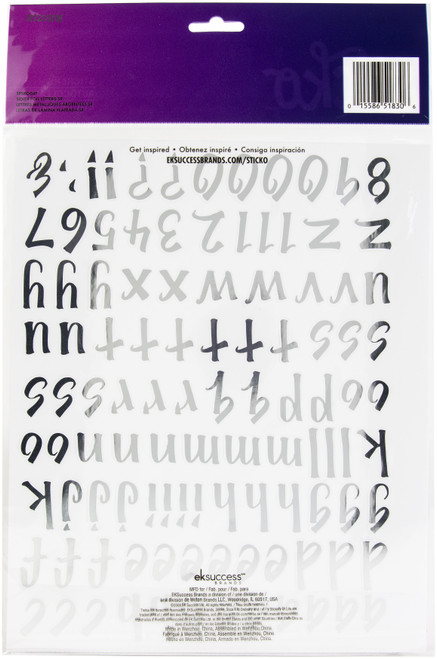 Sticko Alphabet Stickers-Silver Foil - SPSRO04P Sticko Alphabet Stickers-Silver Foil - SPSRO04P