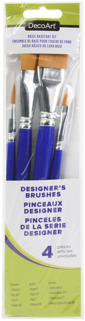 DecoArt Designer Series Brushes-Basecoat Set - DABK39-K - 766218118868
