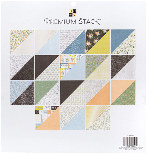 DCWV Double-Sided Cardstock Stack 12"X12" 36/Pkg-Cotton Fields, 12 Designs/3 Each - PS615603 DCWV Double-Sided Cardstock Stack 12"X12" 36/Pkg-Cotton Fields, 12 Designs/3 Each - PS615603