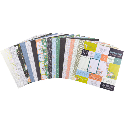 DCWV Double-Sided Cardstock Stack 12"X12" 36/Pkg-Cotton Fields, 12 Designs/3 Each - PS615603