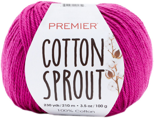 Premier Yarns Cotton Sprout Yarn-Magenta - 1149-3 - 847652095752 Premier Yarns Cotton Sprout Yarn-Magenta - 1149-3 - 847652095752