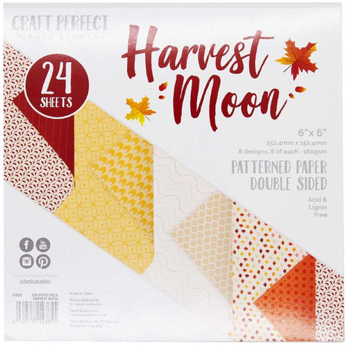 Craft Perfect Double-Sided Cardstock 6"X6 24/Pkg-Harvest Moon 9385E - 818569023855