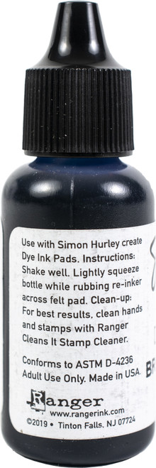 Simon Hurley create. Dye Ink Reinker-Breakup Blue - HUI-78203 Simon Hurley create. Dye Ink Reinker-Breakup Blue - HUI-78203