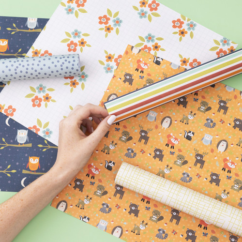 Colorbok 68lb Designer Single-Sided Paper 12"X12" 50/Pkg-Woodsy, 25 Designs/2 Each - 74556BL