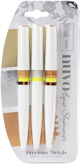 Nuvo Aqua Shimmer Pens 3/Pkg-Precious Metals - 883N - 5060407158839