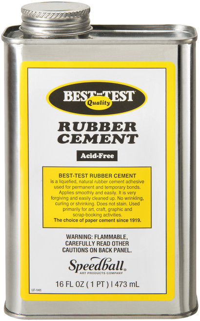 Speedball Best-Test Rubber Cement-16oz - R141 - 089665001416 Speedball Best-Test Rubber Cement-16oz - R141 - 089665001416