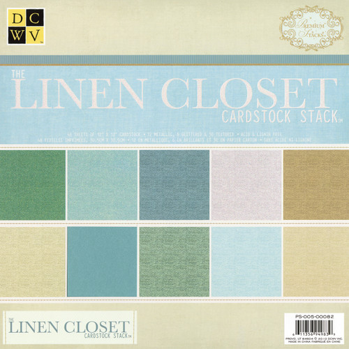 DCWV Solid Cardstock Stack 12"X12" 48/Pkg-Linen Closet - PS005082 - 611356949839 DCWV Solid Cardstock Stack 12"X12" 48/Pkg-Linen Closet - PS005082 - 611356949839