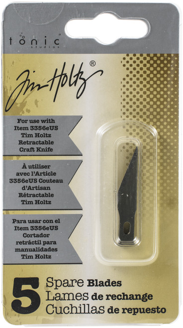 Tim Holtz Retractable Craft Knife Refill Blades 5/Pkg-For 3356E - 3357E - 5056190933579