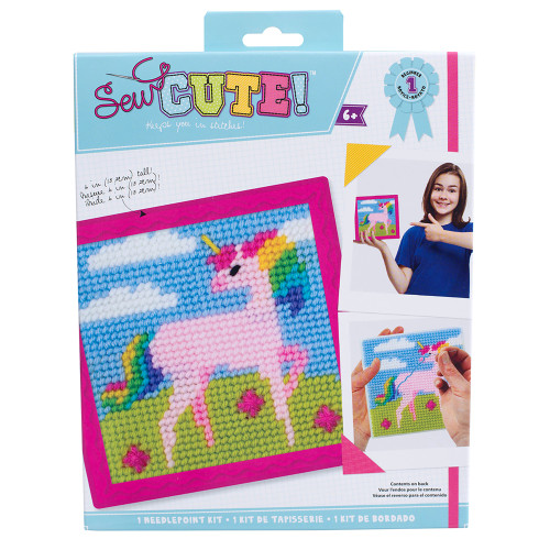 Colorbok Sew Cute! Needlepoint Kit-Unicorn - 74656 - 765468746562