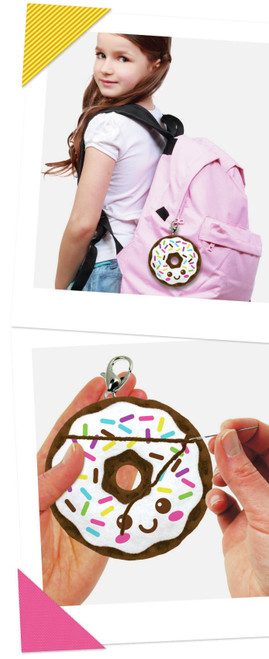 Colorbok Sew Cute! Felt Backpack Clip Kit-Donut - 74403