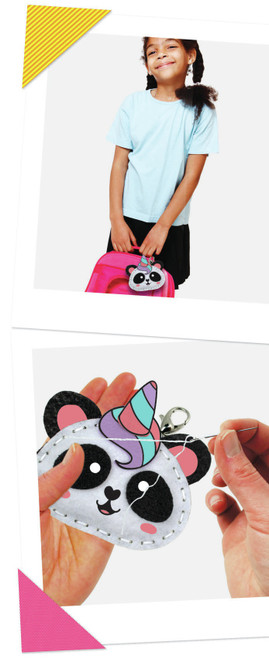 Colorbok Sew Cute! Felt Backpack Clip Kit-Pandicorn - 74651