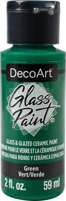 DecoArt Glass Paint 2oz-Green - DGP2OZ-08 - 766218123404