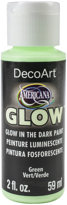 DecoArt Americana Glow In The Dark Paint 2oz-Green - DAGC2OZ-380 - 766218126153