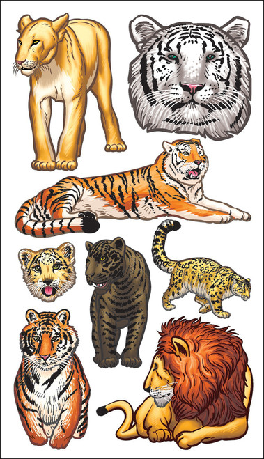Sticko Stickers-Big Cats - E5200694 - 015586897630