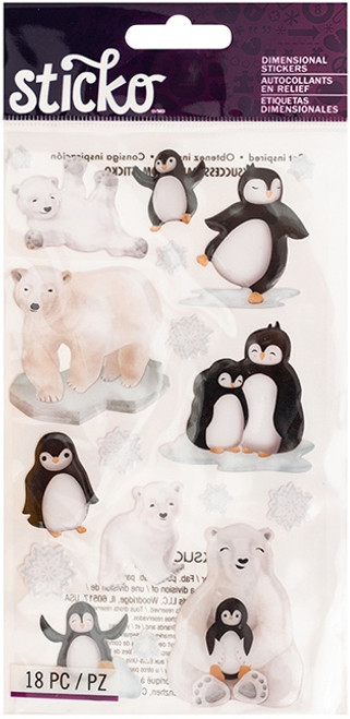 Sticko Stickers-Penguins & Polar Bear Stickers - 5245010 - 015586829624