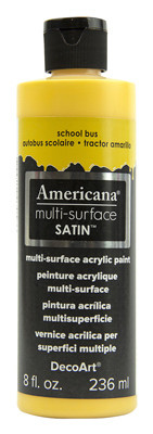 DecoArt Americana Multi-Surface Satin Acrylic Paint 8oz-School Bus - 5A002KG6-15 - 766218070586