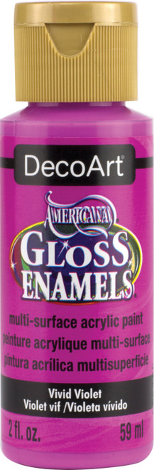 DecoArt Americana Gloss Enamels Acrylic Paint 2oz-Vivid Violet - DAG-232 - 766218038104