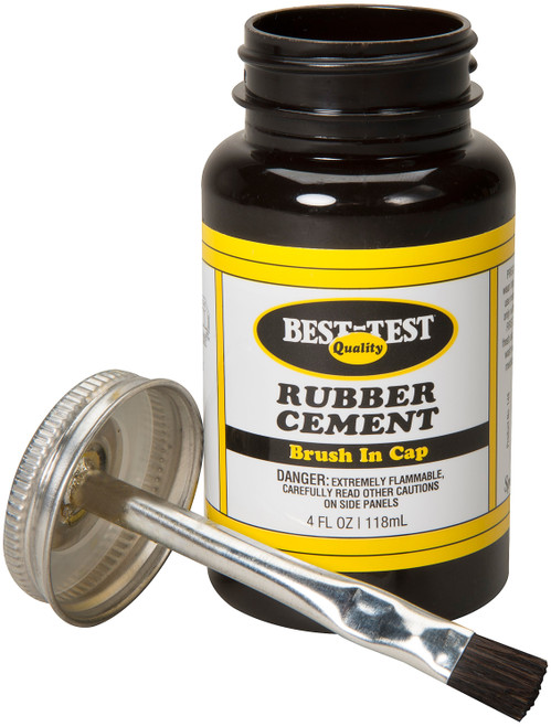 Best-Test Brush In Cap Rubber Cement-4oz - R148 Best-Test Brush In Cap Rubber Cement-4oz - R148