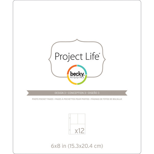 Project Life Photo Pocket Pages 6"X8" 12/Pkg-Design 3 - 97733 Project Life Photo Pocket Pages 6"X8" 12/Pkg-Design 3 - 97733