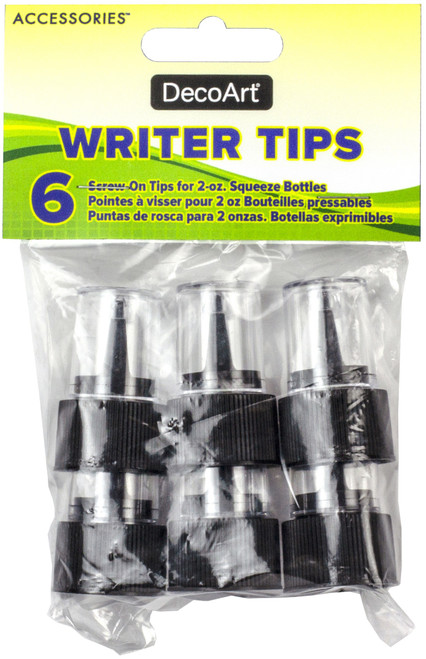 DecoArt Accessories Writer Tips 6/Pkg-For 2oz Bottles - DAS242-K - 766218118899