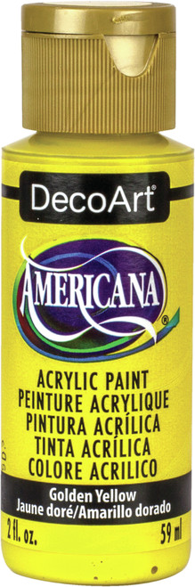 DecoArt Americana Acrylic Paint 2oz-Golden Yellow - DA-371 - 766218116758