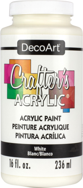 DecoArt Crafter's Acrylic Paint 16oz-White - DCA65-01 - 766218102133