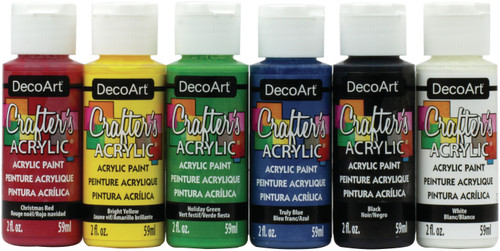 DecoArt Crafter's Acrylic Value Pack 6/Pkg-Primary - DASK278