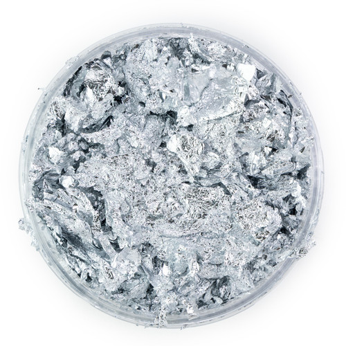 Nuvo Gilding Flakes 6.8oz-Silver Bullion - NGF851