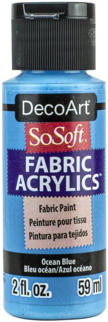 DecoArt SoSoft Fabric Acrylic Paint 2oz-Ocean Blue - DSS2OZ-86 - 766218053893
