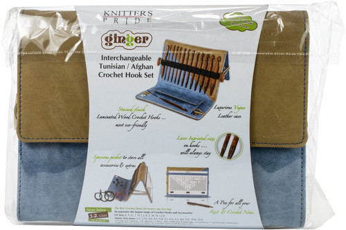 KnitPro-Ginger Interchangeable Crochet Hooks Set-Set Of 12 - Assorted Sizes - KP150305 - 8907628006983