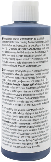 DecoArt FluidArt Ready-To-Pour Acrylic Paint 8oz-Navy - DFA-27 DecoArt FluidArt Ready-To-Pour Acrylic Paint 8oz-Navy - DFA-27