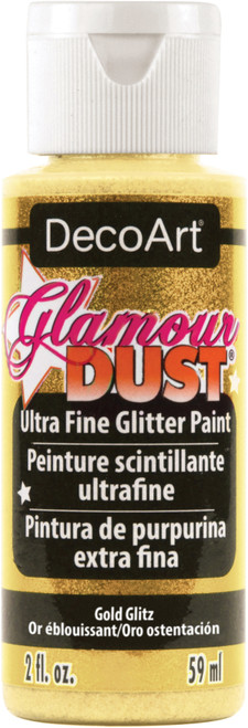 DecoArt Glamour Dust Glitter Paint 2oz-Gold Glitz - DGD-01 - 766218049711