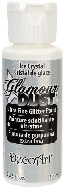 DecoArt Glamour Dust Glitter Paint 2oz-Ice Crystal - DGD-09 - 766218049797 DecoArt Glamour Dust Glitter Paint 2oz-Ice Crystal - DGD-09 - 766218049797