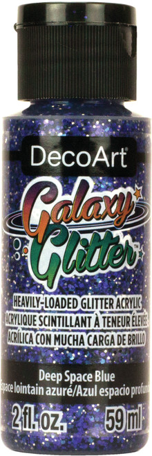 DecoArt Galaxy Glitter Acrylic Paint 2oz-Deep Space - Blue - DGG2OZ-13 - 766218112149