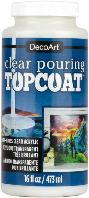 DecoArt Clear Pouring Topcoat-16oz - DS134-65 - 766218107121 DecoArt Clear Pouring Topcoat-16oz - DS134-65 - 766218107121