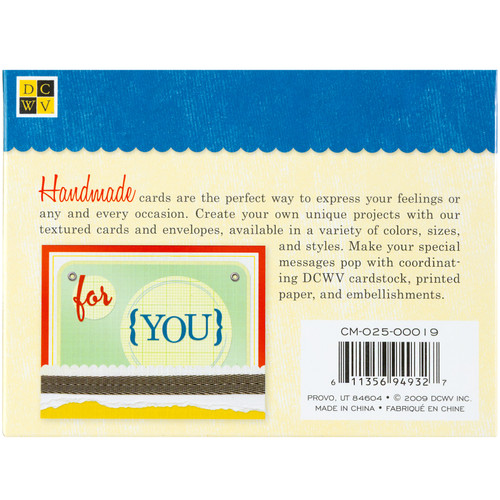 Boxed Cards - A2 (4.375"X5.75") 40 Cards & Envelopes-DCWV - Brights - Solid - CM025-00019