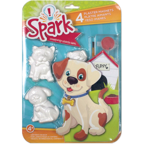 Colorbok Spark Plaster Magnet Kit-Playful Pups - 73224 - 765468732244