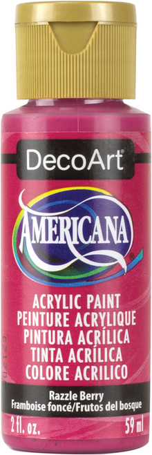 DecoArt Americana Acrylic Paint 2oz-Razzle Berry - Semi-Opaque - DA-276 - 766218036643 DecoArt Americana Acrylic Paint 2oz-Razzle Berry - Semi-Opaque - DA-276 - 766218036643