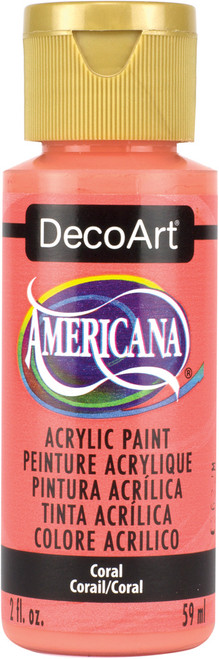 DecoArt Americana Acrylic Paint 2oz-Coral - DA-346 - 766218101716