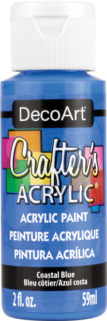 DecoArt Crafter's Acrylic All-Purpose Paint 2oz-Coastal Blue - DCA-124 - 766218037404