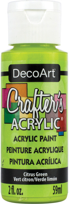 DecoArt Crafter's Acrylic All-Purpose Paint 2oz-Citrus Green - DCA-103 - 766218024411